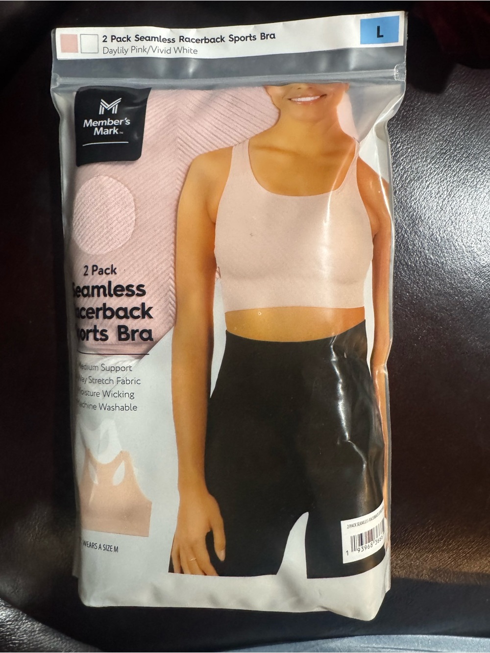 *Member's Mark Seamless Racerback Sports Bra - Daylily Pink (2 Pack)